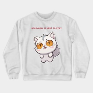 Rock and Roll Kitty Crewneck Sweatshirt